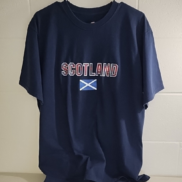 Scotland Plaid Graphic Tee Navy Red White - Picture 11 of 11